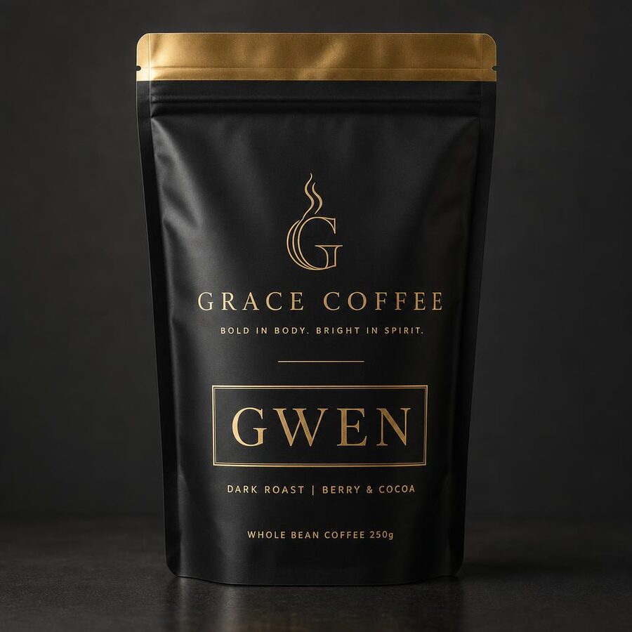 Gwen coffee packaging