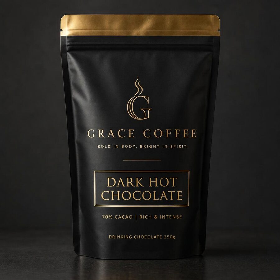 Hot Chocolate — Dark coffee packaging